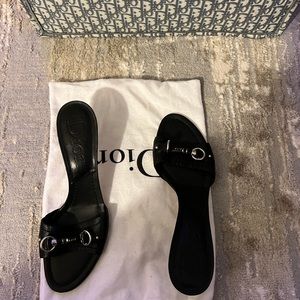 Auth Dior Black Slide Sandal US 9 - 9.5 EU 39.5